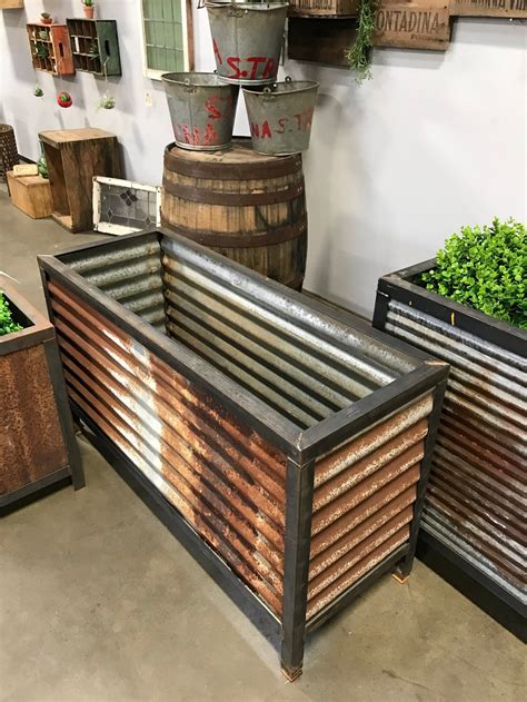 cortogated metal planter box|corrugated metal planter box plans.